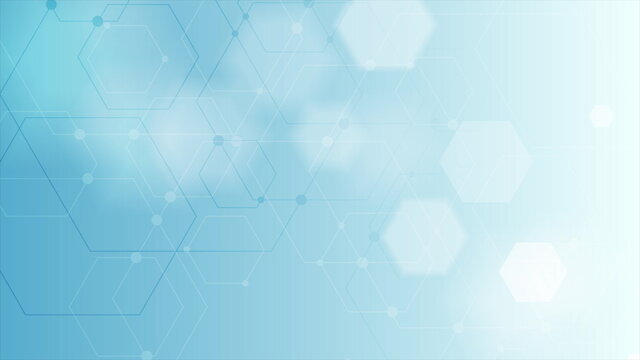 Abstract sci-fi technology background with hexagons