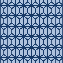 Japanese Hexagon Net Vector Seamless Pattern