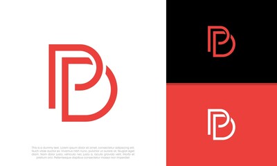 Initials PD logo design. Initial Letter Logo.