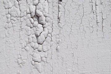 ひび割れた白い塗装