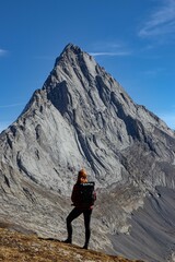 Fototapeta premium Majestic Mount Birdwood in Alberta, Canadian Rockies,