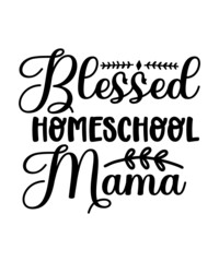 Naklejka premium Homeschool SVG Bundle, Back to School Cut File, Kids' Home School Saying, Mom Design, Funny Kid's Quote, dxf eps png, Silhouette or Cricut,Home school 