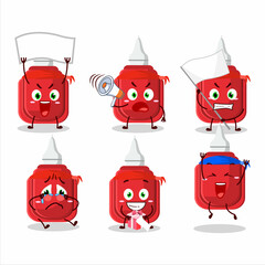 Mascot design style of red correction pen character as an attractive supporter