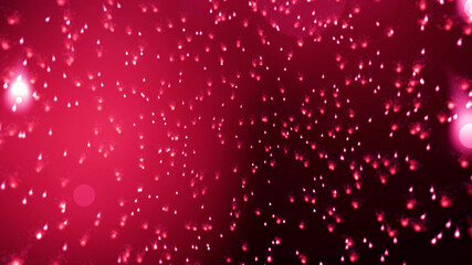 pink flying particles on a black background. dark abstract background with pink glowing particles