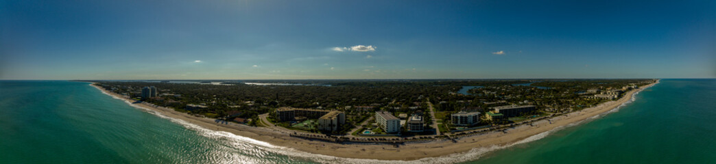 Fototapeta na wymiar Aerial panorama Vero Beach FL