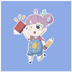 Little girl with a book