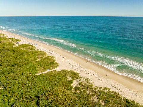 Aerial photo beaches in Fort Pierce Florida USA