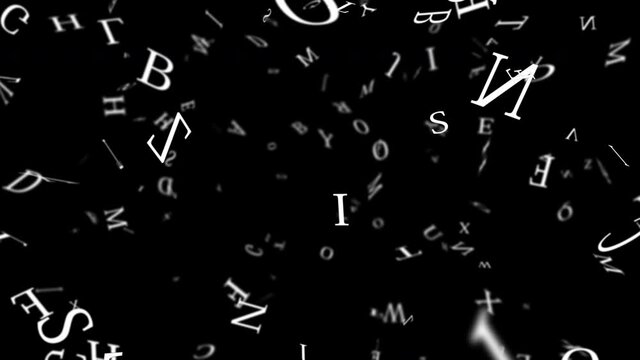 文字 渦巻き パーティクル 16秒 ループ  アルファベット 大文字 アルファマット