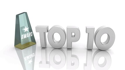 Top 10 Award Ceremony Recognition Best Winners Appreciation Trophy 3d Animation