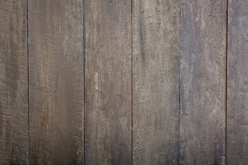 Old brown wood background made of dark natural wood in vintage style. with copy space