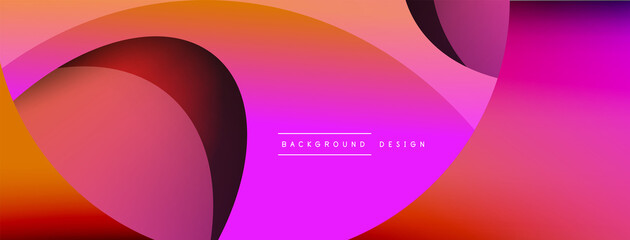 Creative geometric wallpaper. Minimal abstract background. Circle and wave composition vector illustration for wallpaper banner background or landing page