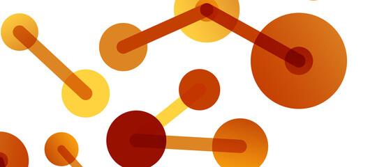 Line points connections geometric abstract background. Circles connected by lines. Trendy techno business template for wallpaper, banner, background or landing