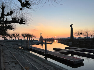 Obraz premium Bodensee bei Konstanz im Winter