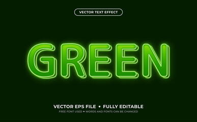 Green Electric Editable Vector Text Effect