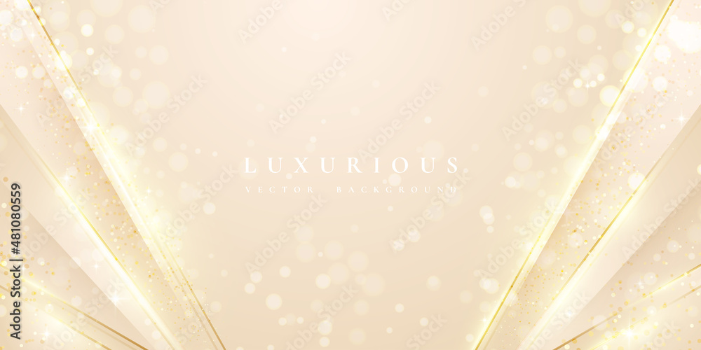 Canvas Prints luxurious modern background. background with shiny gold lines and blank space for promotional text.