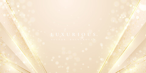 Luxurious modern background. Background with shiny gold lines and blank space for promotional text.