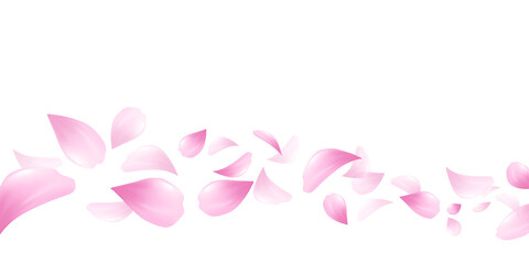 Obraz na płótnie Canvas 桜が舞い散る様子。春をイメージしたデザイン素材