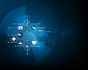 Medical Innovation Healthcare Icon Background Design