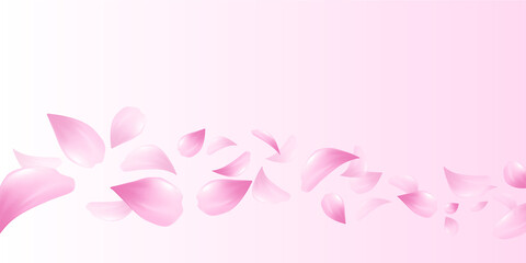Obraz na płótnie Canvas 桜が舞い散る様子。春をイメージしたデザイン素材