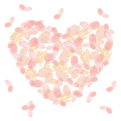 Hearts Valentine's day love funny beautiful delicate pattern watercolor red rose flowers Summer purple stains blurring vintage