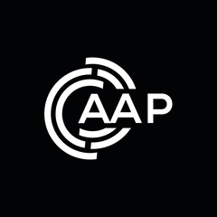 AAP letter logo design on black background. AAP creative initials letter logo concept. AAP letter design.