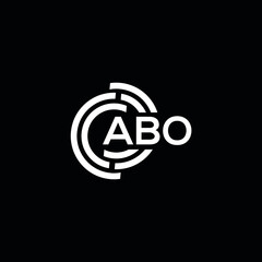 ABO letter logo design on black background. ABO creative initials letter logo concept. ABO letter design.