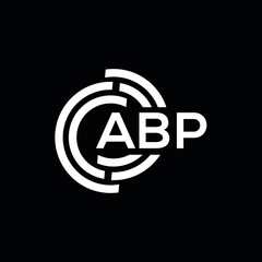 ABP letter logo design on black background. ABP creative initials letter logo concept. ABP letter design.
