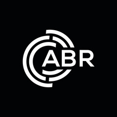 ABR letter logo design on black background. ABR creative initials letter logo concept. ABR letter design.