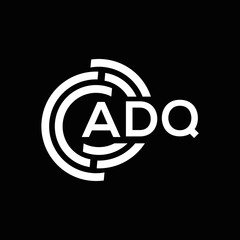 ADQ letter logo design on black background. ADQ creative initials letter logo concept. ADQ letter design.