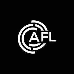 AFL letter logo design on black background. AFL creative initials letter logo concept. AFL letter design.
