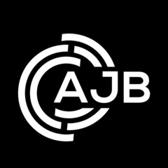 AJB letter logo design on black background. AJB creative initials letter logo concept. AJB letter design.