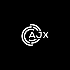 AJX letter logo design on black background. AJX creative initials letter logo concept. AJX letter design.