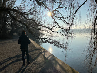 Bodensee im Winter bei Konstanz