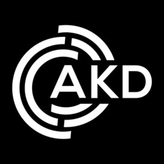 AKD letter logo design on black background. AKD creative initials letter logo concept. AKD letter design.