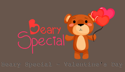 Beary Special- Cute illustrated bearimage - valentine's day