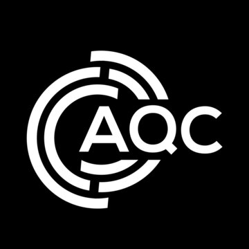 AQC letter logo design on black background. AQC creative initials letter logo concept. AQC letter design.
