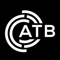 ATB letter logo design on black background. ATB creative initials letter logo concept. ATB letter design.