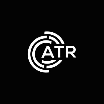 ATR letter logo design on black background. ATR creative initials letter logo concept. ATR letter design.