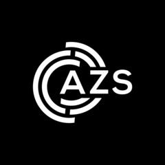 AZS letter logo design on black background. AZS creative initials letter logo concept. AZS letter design.