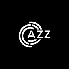 AZZ letter logo design on black background. AZZ creative initials letter logo concept. AZZ letter design.