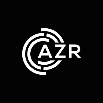 AZR letter logo design on black background. AZR creative initials letter logo concept. AZR letter design.