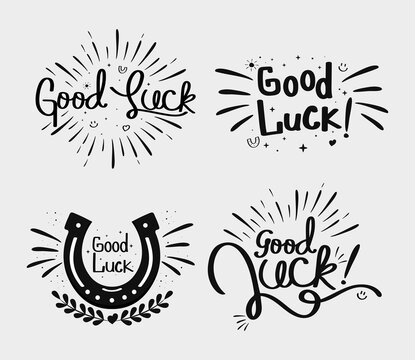 good luck four letterings