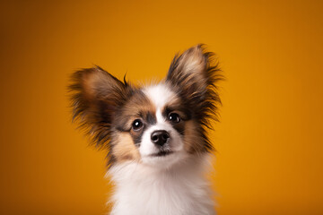 portrait of Papillion puppy