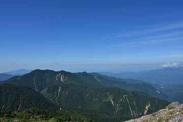Fototapeta na wymiar Mountain climbing in summer season