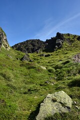 Mountain climbing in summer season