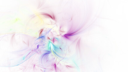 Obraz premium Abstract colorful blue and purple fiery shapes. Fantasy light background. Digital fractal art. 3d rendering.