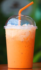 Iced tea in a plastic cup