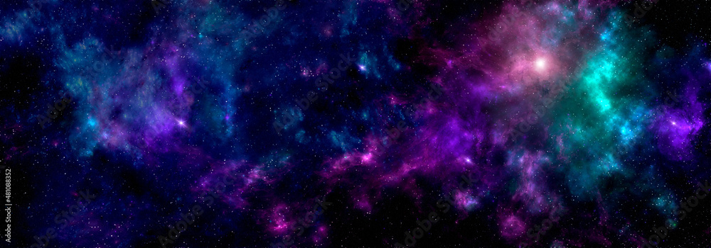 Canvas Prints starry sky with nebulae in deep space