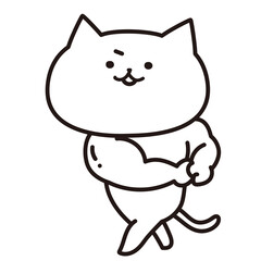 加工ok　ねこ素材No.112 ムキムキ筋肉2