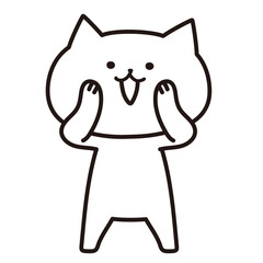 加工ok　ねこ素材No.113 呼びかけ